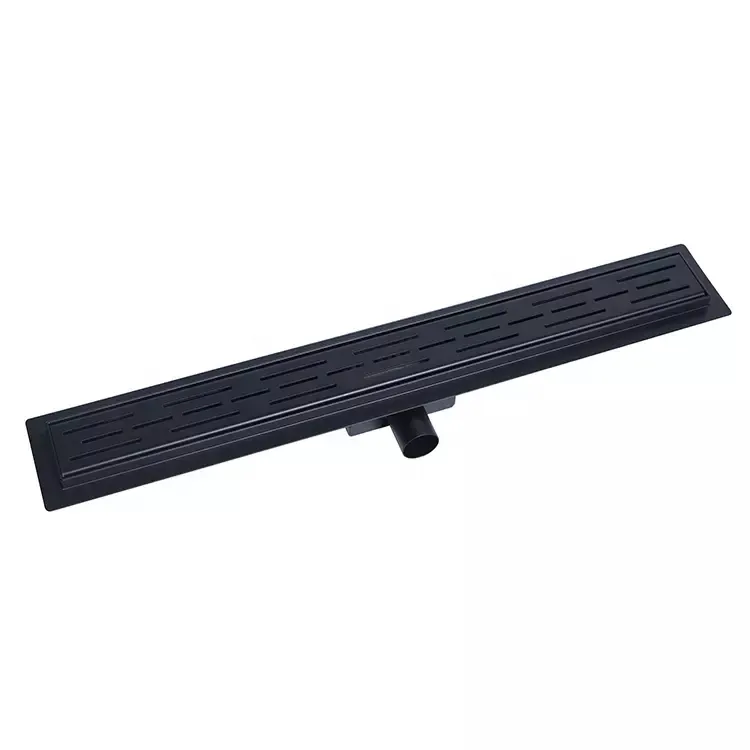 Matte black SS304 horizontal shower drain